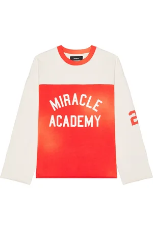 Nahmias Miracle Academy Varsity Long Sleeve T-Shirt in Red