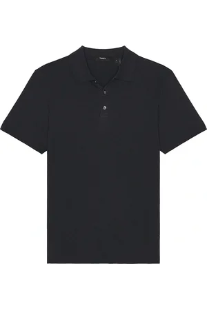 THEORY Bron Short Sleeve Polo in Blue