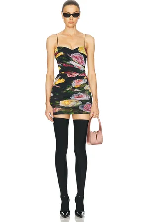 Dolce & Gabbana Tulle Stretch Mini Dress in Black
