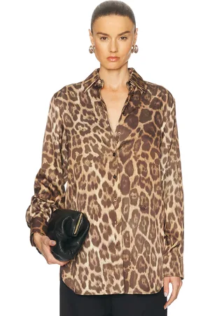 Stella McCartney Leopard Print Shirt in Brown