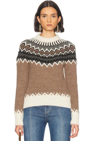 Chloé Fitted Pullover Sweater in Brown