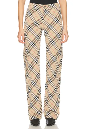 Burberry Wide Leg Trouser in Beige