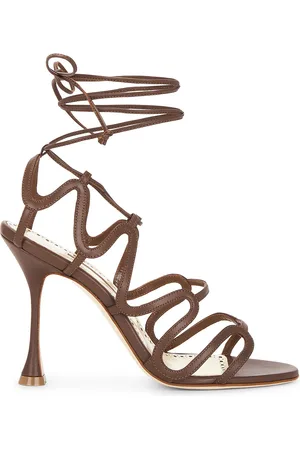 Manolo Blahnik Fawda 105 Sandal in Brown