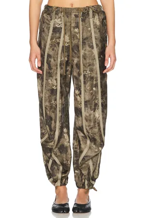 R13 Double Seam Balloon Pant in Olive