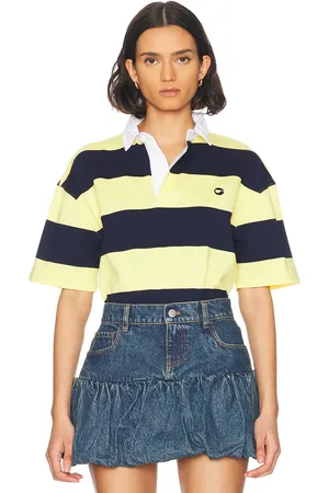COPERNI Striped Polo Top in Yellow