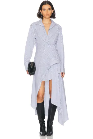 MONSE Cascade Shirt Dress in Ivory