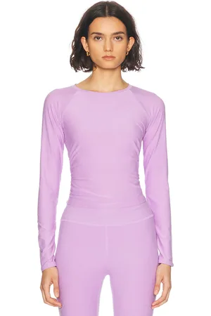 Beyond Yoga Featherweight Your Fit Long Sleeve Top in Purple