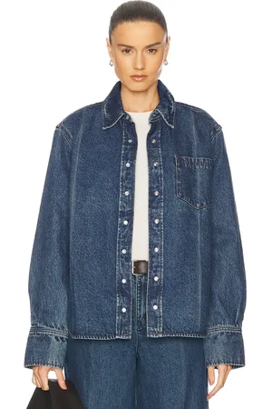 GRLFRND Mae Button Down in Blue