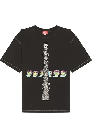 Diesel Box Tee in Charcoal
