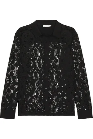 Simkhai Lace Button Down Shirt in
