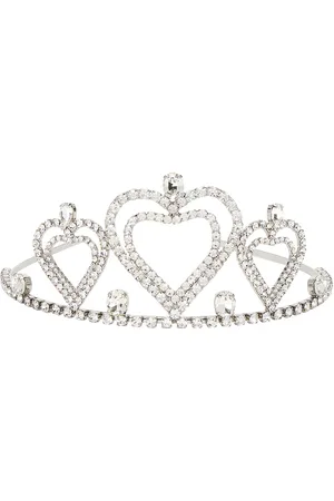 BLUMARINE Hearts Crown in Metallic Silver