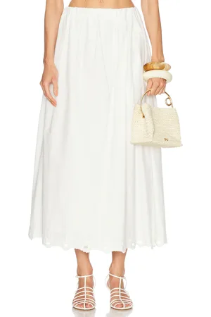 POSSE Antoinette Skirt in White in White