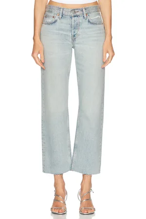 RE/DONE Easy Straight Crop in Blue