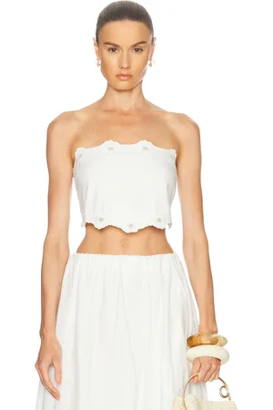 POSSE Antoinette Top in White in White