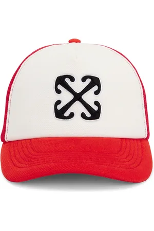OFF-WHITE Arrow Trucker Hat in Red