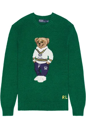 Ralph Lauren Heritage Icon Bear Crewneck Sweater in Green
