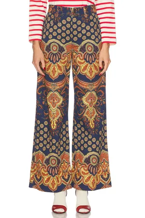 VALENTINO Paisley Imaginaire Pant in Brown
