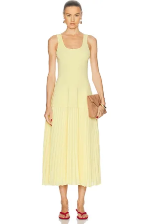 Simkhai Allana Midi Dress in Yellow