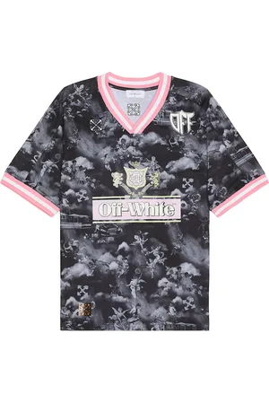 OFF-WHITE Fresco Soccer Tee in Black
