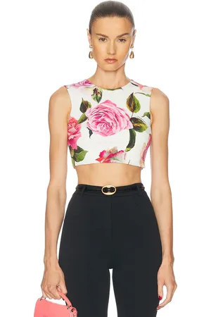 Dolce & Gabbana Sleeveless Cropped Top in White
