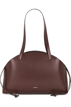 Jil Sander Curve Medium Shoulder Bag in Brown
