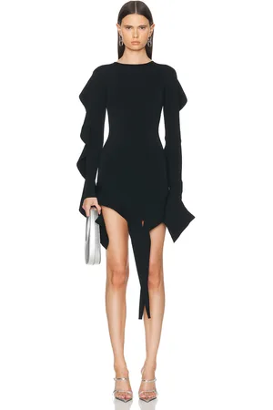 MUGLER Long Sleeve Mini Dress in