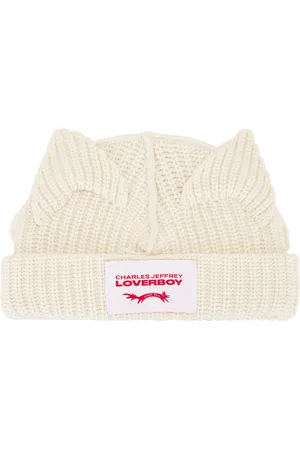 Charles Jeffrey Loverboy Chunky Ears Beanie in Cream