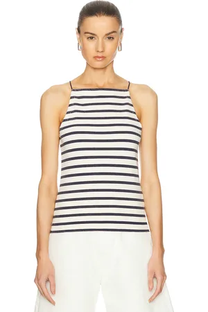 R13 Halter Stripe Tee in Navy