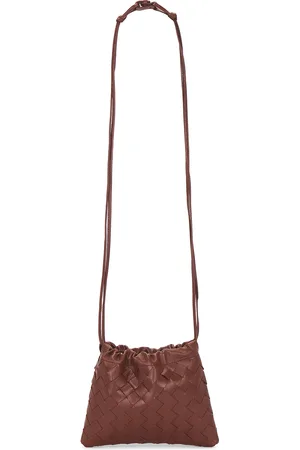 Bottega Veneta Small Intrecciato Dustbag in Rust,Burgundy