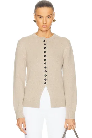 Khaite Josette Cashmere Cardigan in Brown