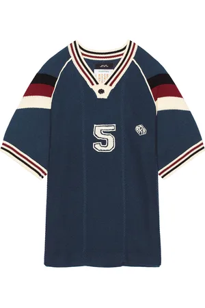 rice nine ten Knitted Game Jersey in Navy