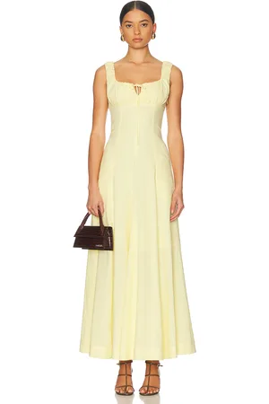 Nicholas Dina Midi Dress in Yellow