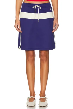 WALES BONNER Mantra Skirt in Navy