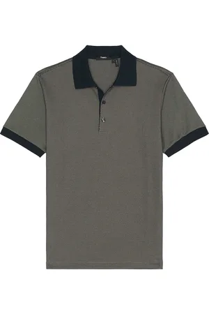 THEORY Geo Jacquard Polo in Grey