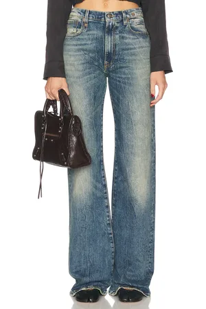 R13 Jane Wide Leg in Blue