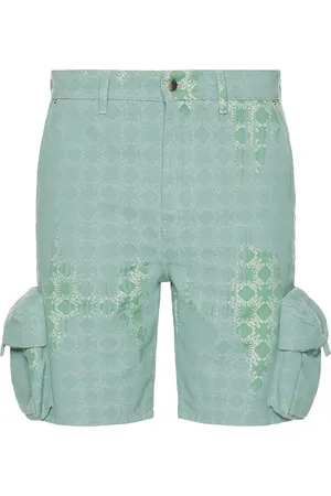AMIRI MA Quad Bleached Cargo Short in Green