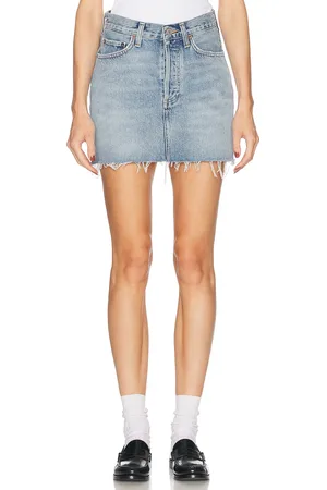 AGOLDE V-waist Mini in Blue