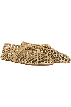 Alaïa Ballet Flat in Metallic Gold