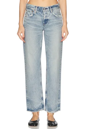 Moussy Wildwood Straight Low in Blue