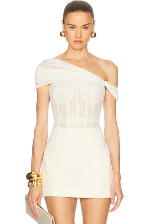 Oscar de la Renta Lace Blouse in Ivory
