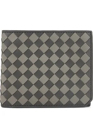 Bottega Veneta Intrecciato Piccolo Bi-fold Check in Black