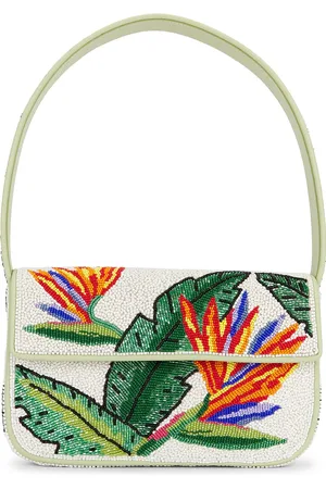 Staud Tommy Beaded Bag in Cream