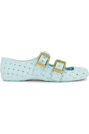 Bottega Veneta Amy Flat in Baby Blue