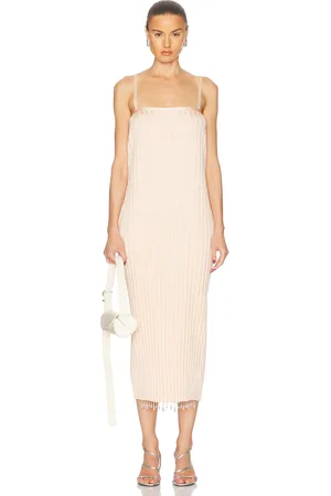 Jil Sander Beaded Rib Knit Dress in Blush