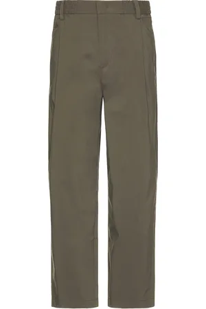 WAO Relaxed Nylon Pleated Pant in Brown
