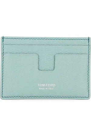 Tom Ford Soft Grain Leather T Line Cardholder in Blue