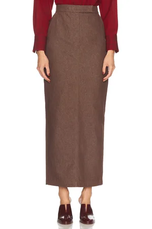 Max Mara Pianosa Skirt in Chocolate