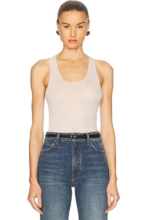 Deiji Studios Knit Tank Top in Ivory