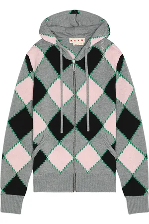 Marni Diamond Knit Cardigan in Grey