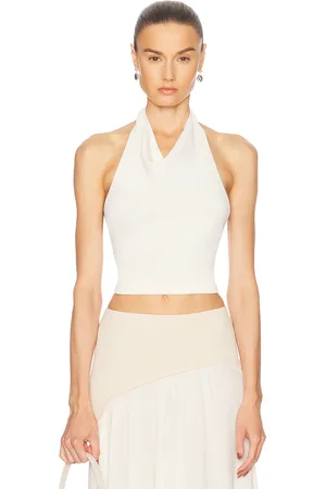 Solid The Soglio Halter Top in Cream